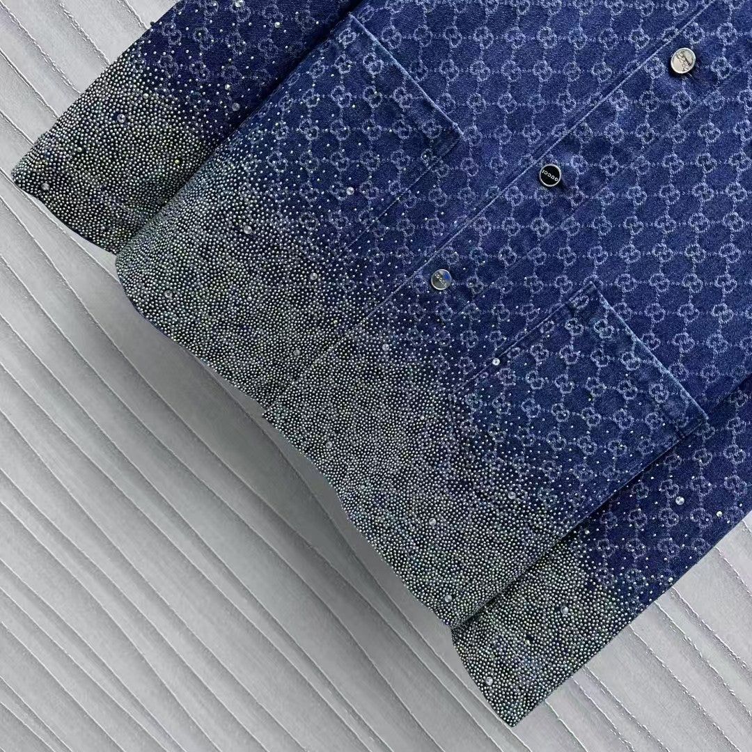 2025 new jacquard denim jacket