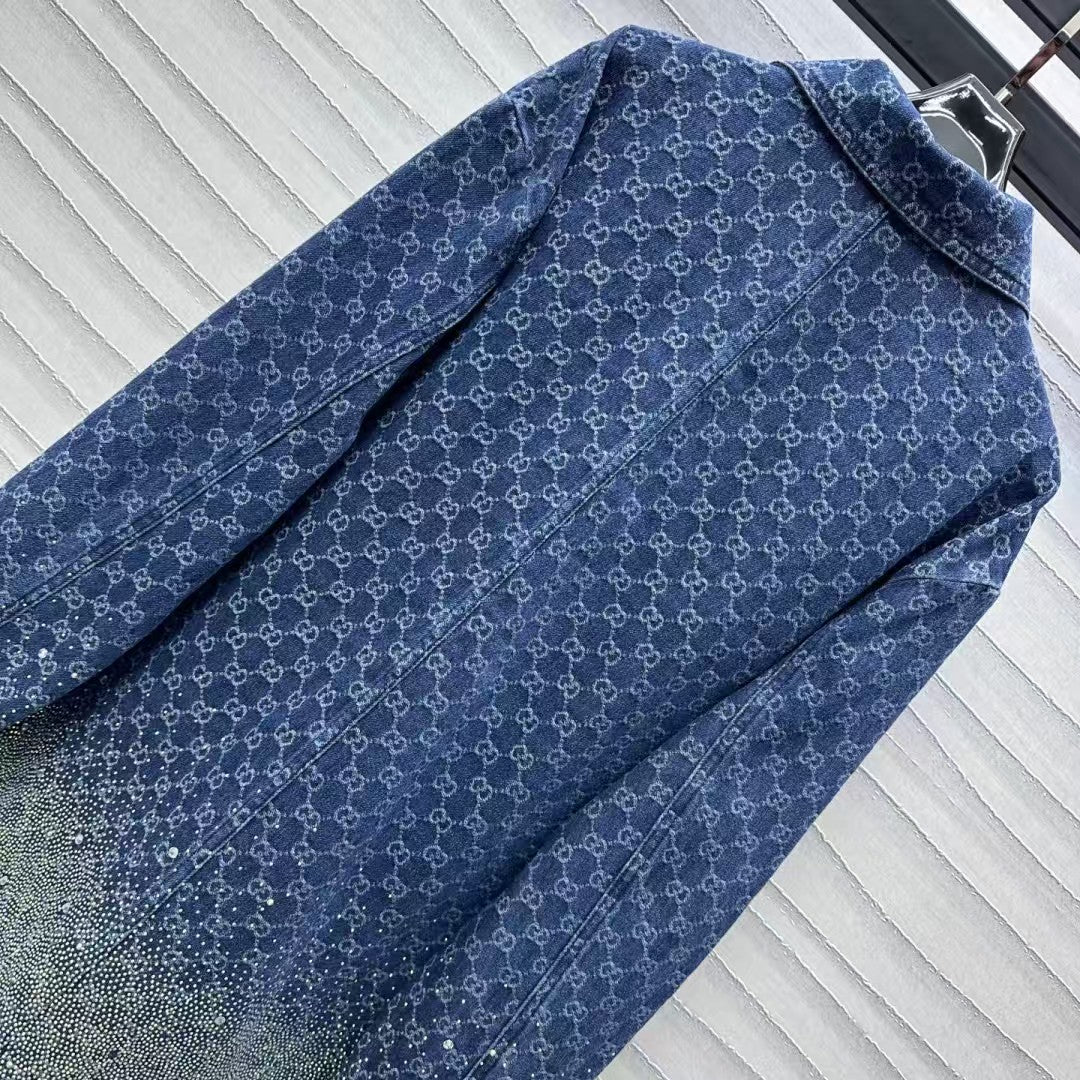 2025 new jacquard denim jacket