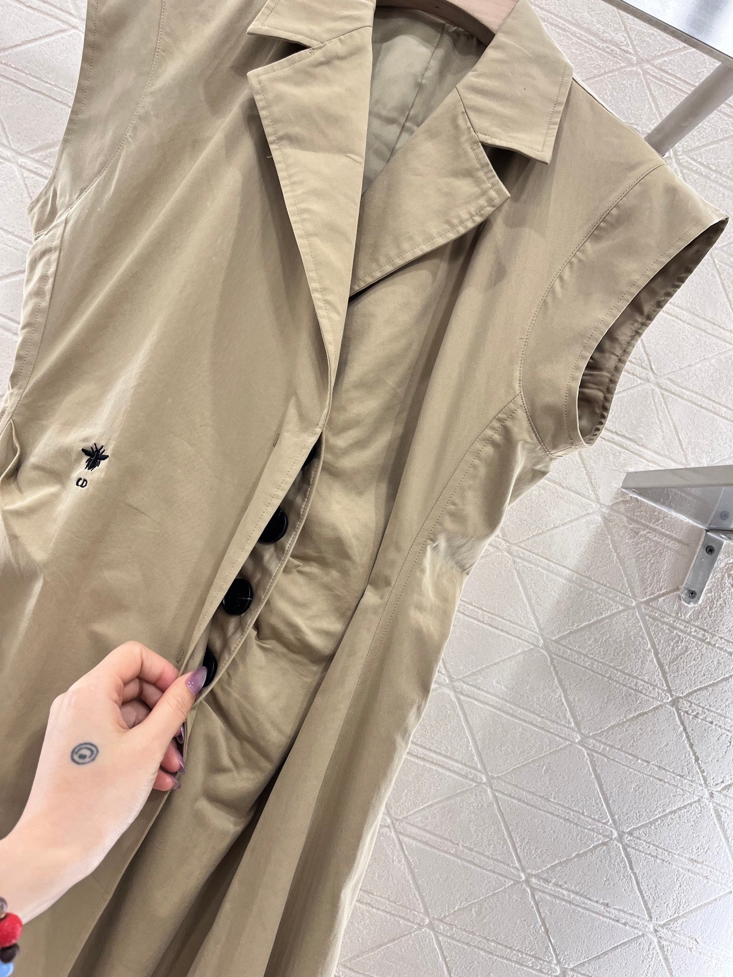 Button-down vest dress