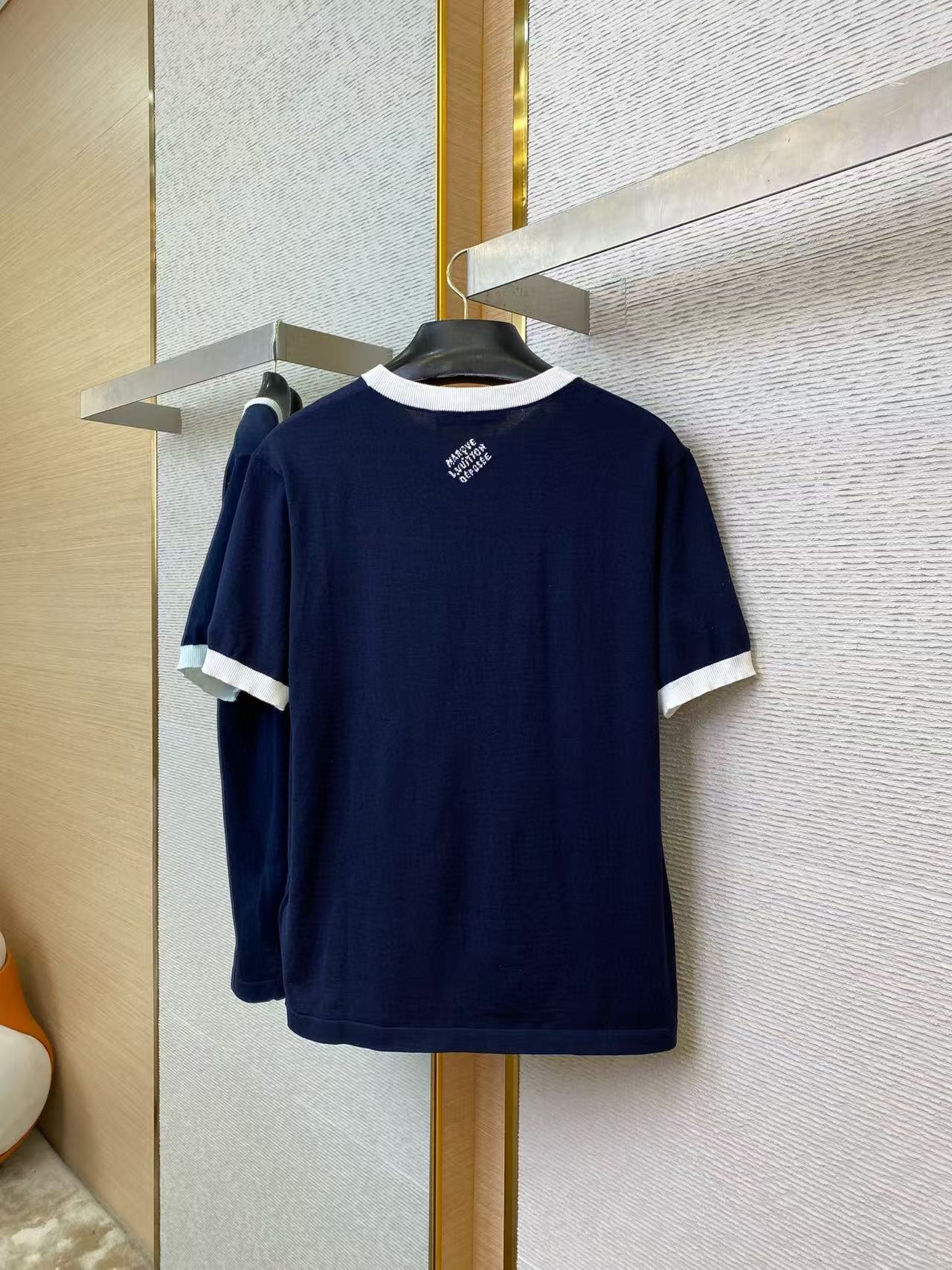 25ss floral jacquard logo knitted short sleeves