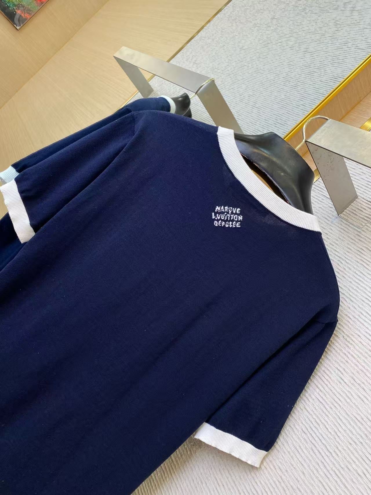 25ss floral jacquard logo knitted short sleeves