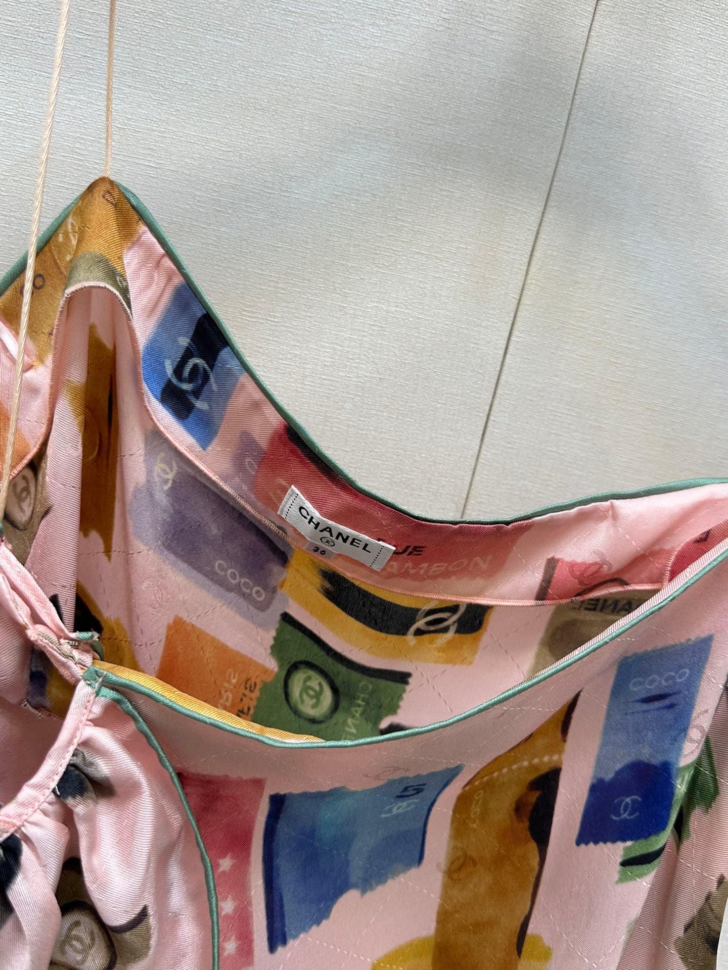 c 25 New silk printed tank top