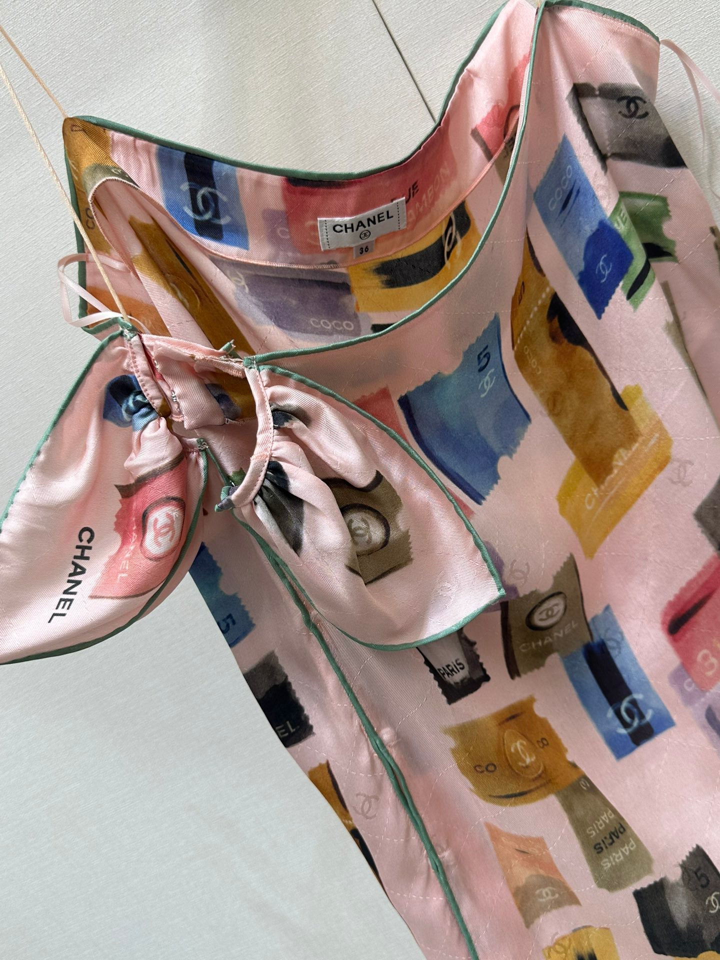 c 25 New silk printed tank top