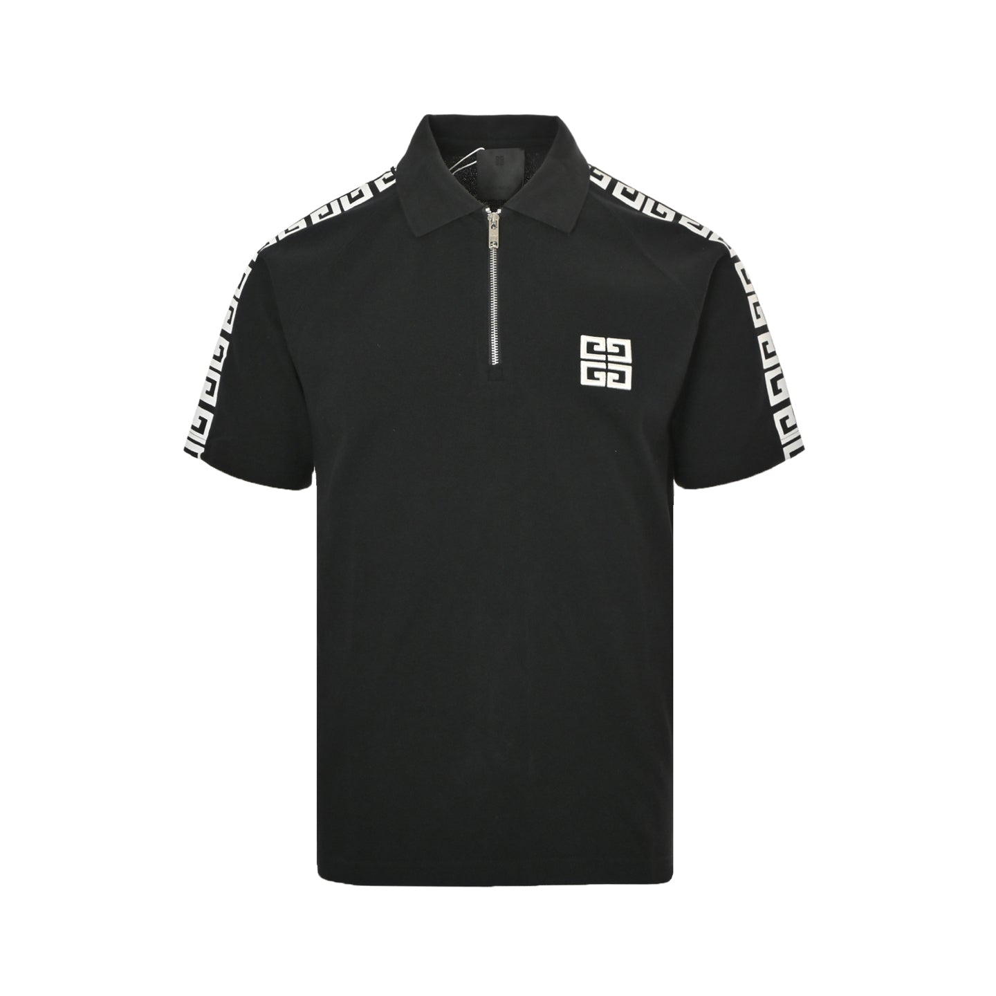 Half-zip chest logo short sleeves