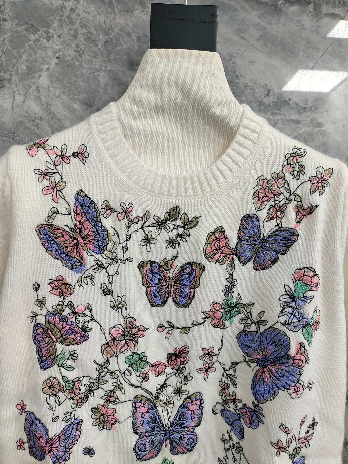 𝟐𝟓𝐬𝐬 Limited new heavy-duty color embroidered logo cashmere short-sleeved top