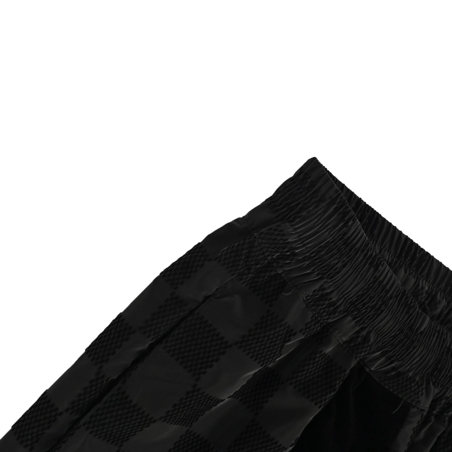 Flocked checkerboard trousers set