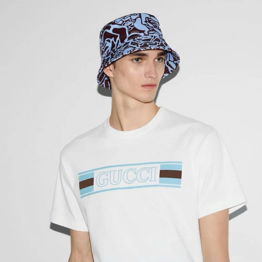 Hollow letter logo printed short sleeves