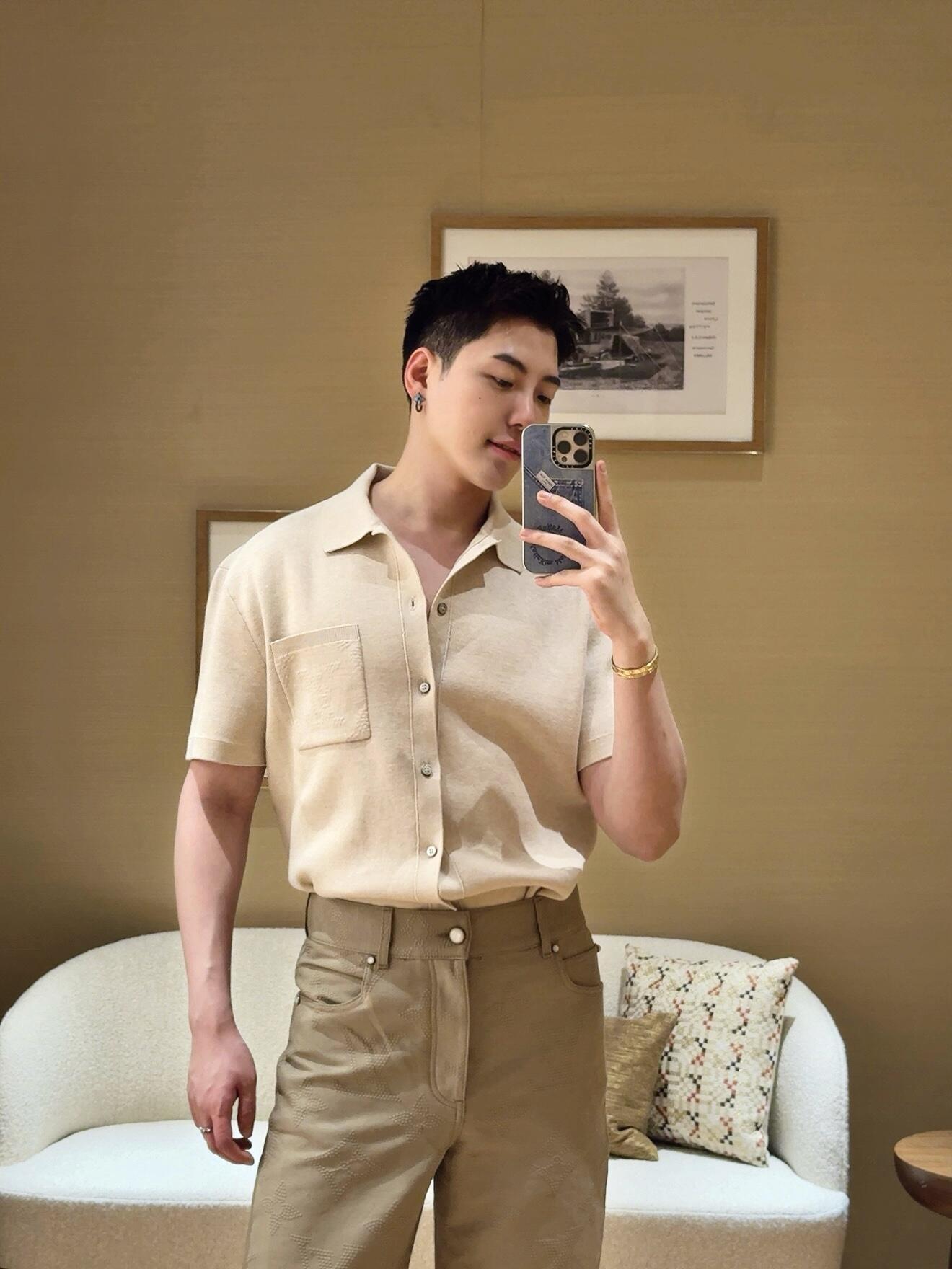 25ss jacquard knit shirt