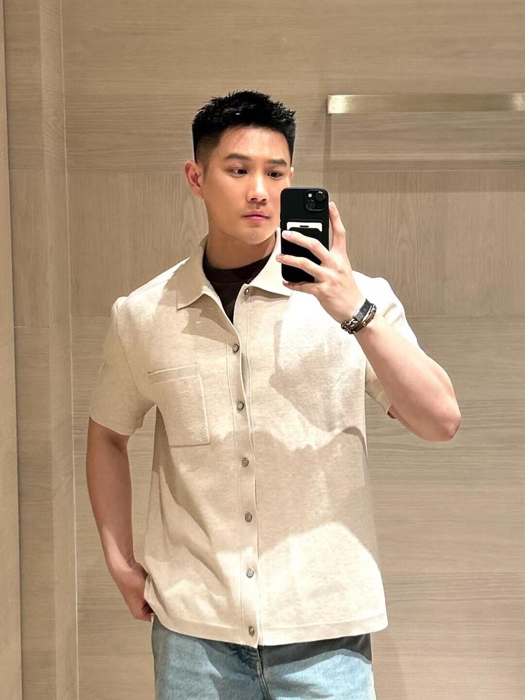 25ss jacquard knit shirt
