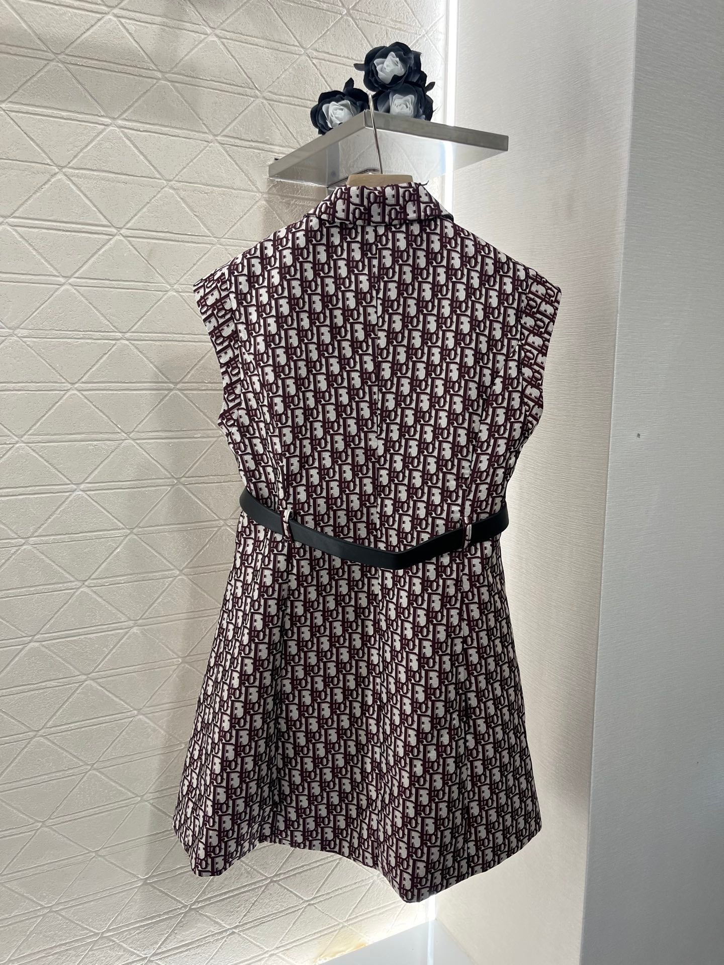 25SS Jacquard waistband vest skirt