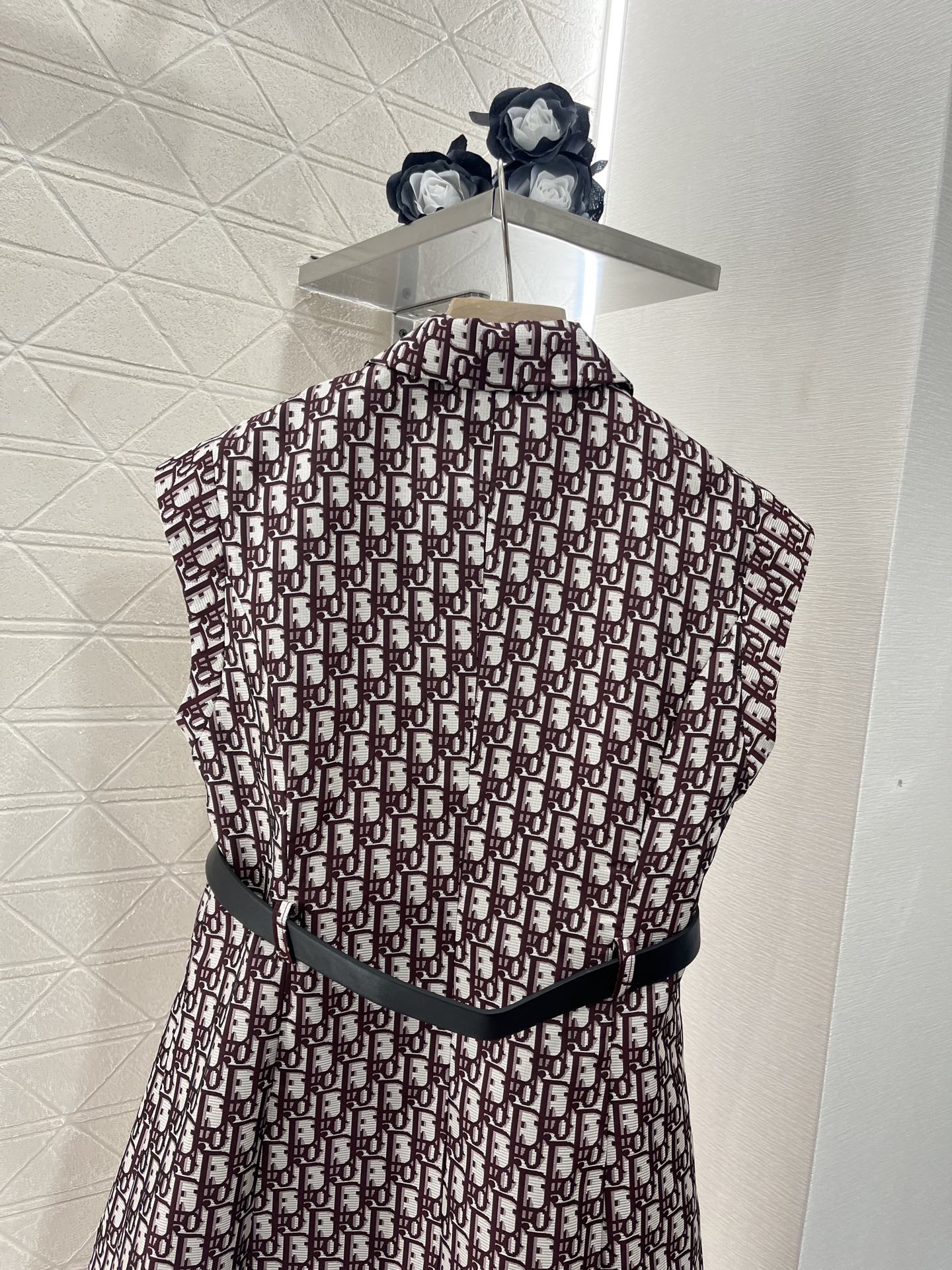 25SS Jacquard waistband vest skirt