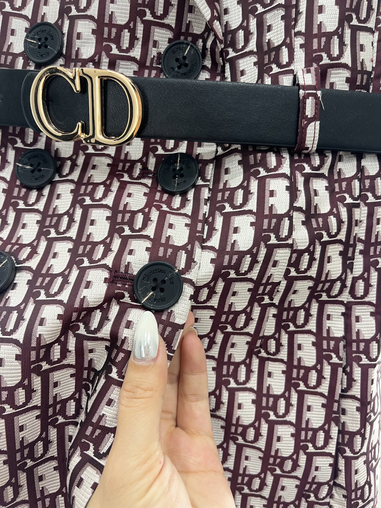 25SS Jacquard waistband vest skirt