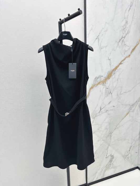 25SS Ribbon decoration sleeveless dress