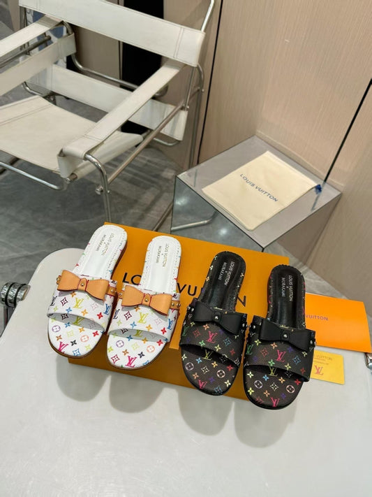 25ss bow flat slippers