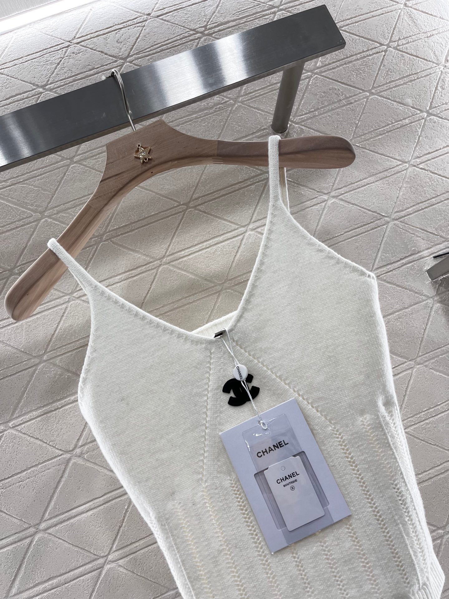 25ss Knitted vest with camisole