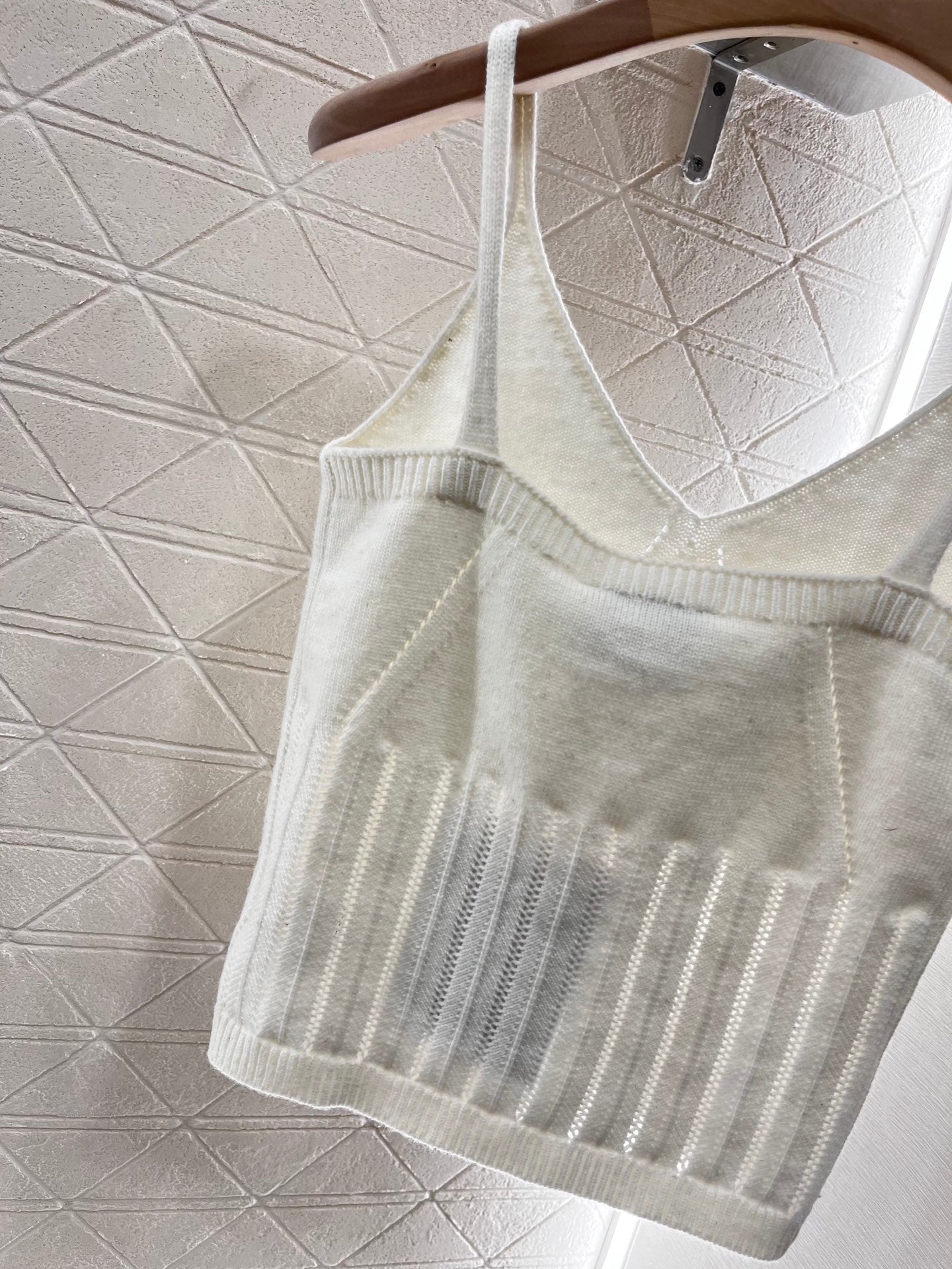 25ss Knitted vest with camisole