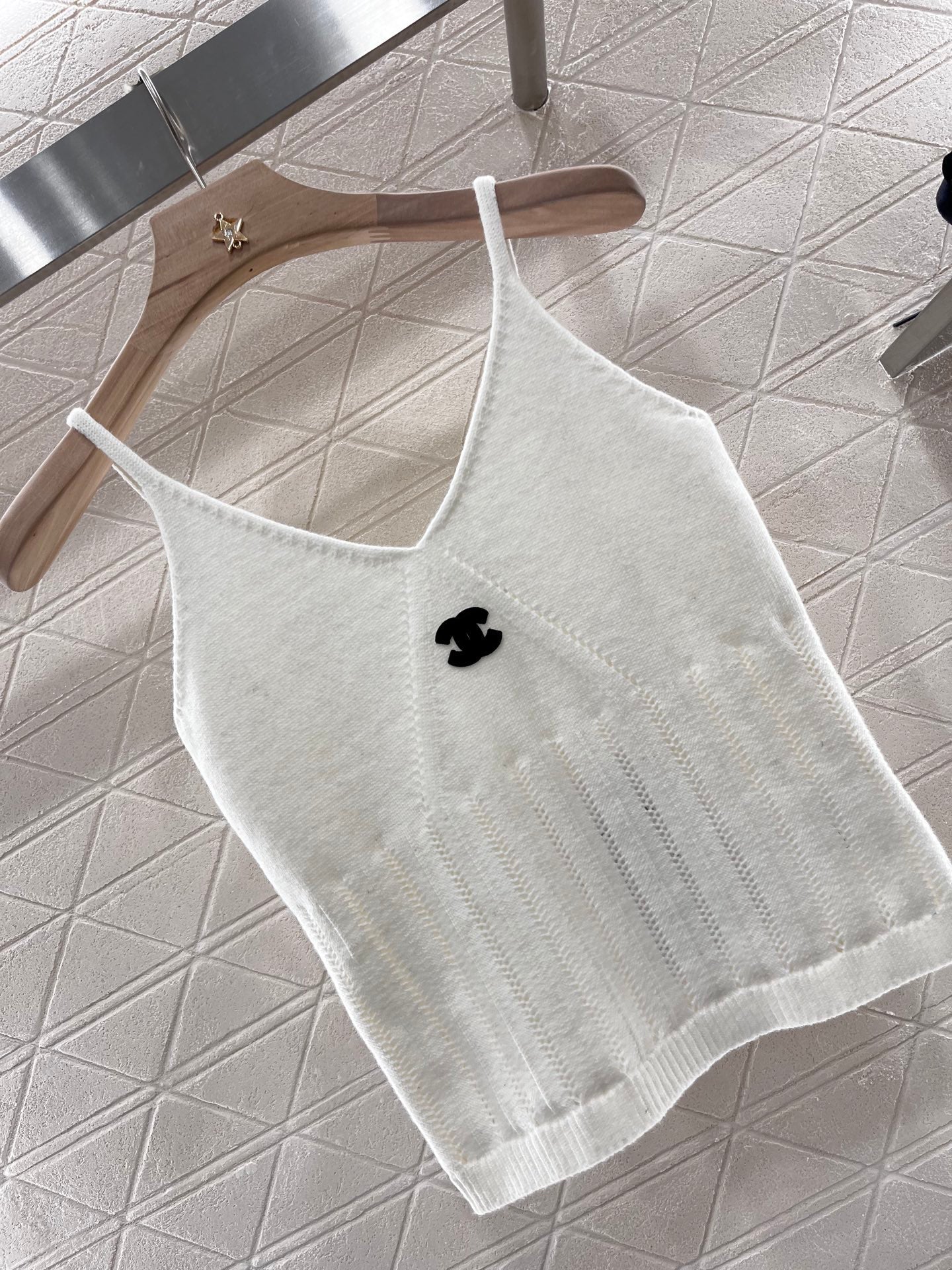 25ss Knitted vest with camisole