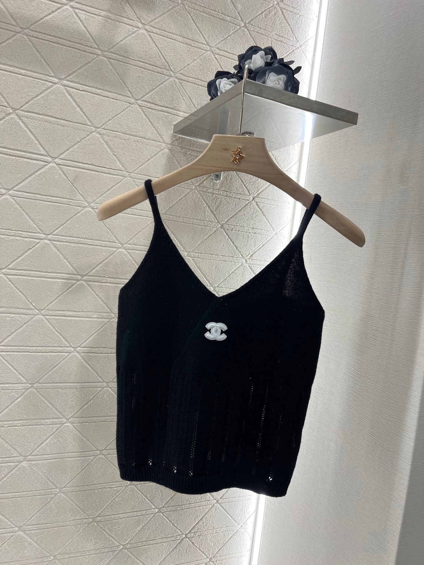 25ss Knitted vest with camisole