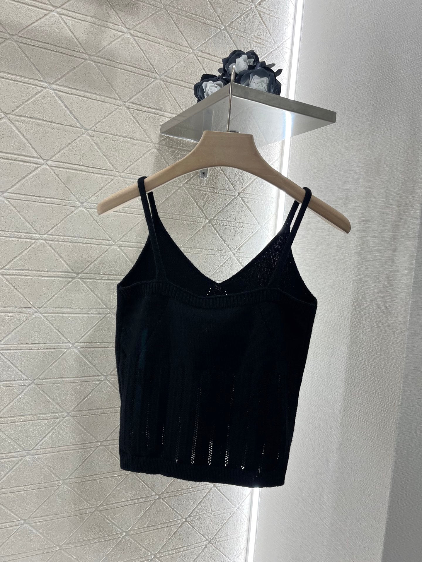 25ss Knitted vest with camisole