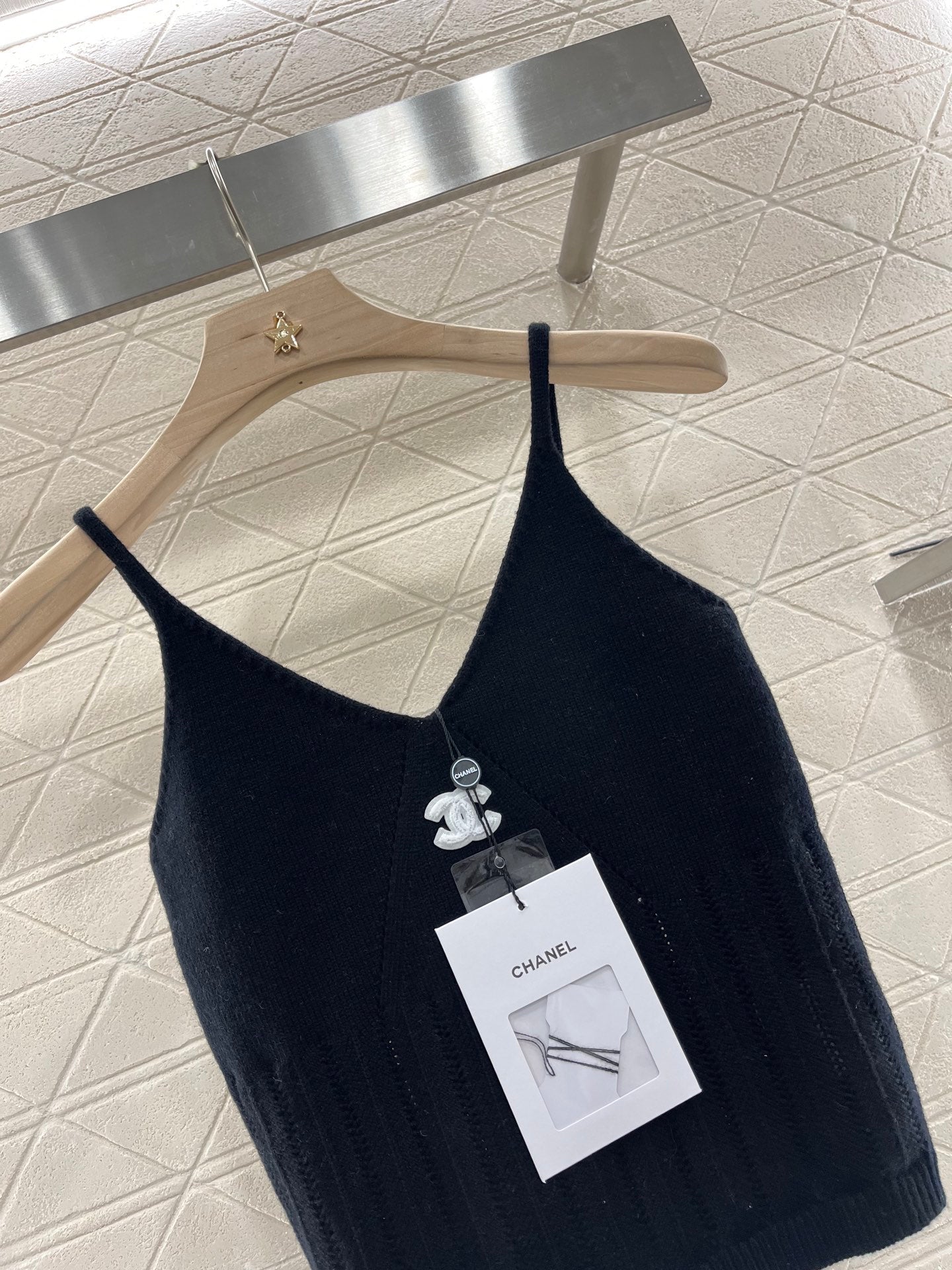 25ss Knitted vest with camisole