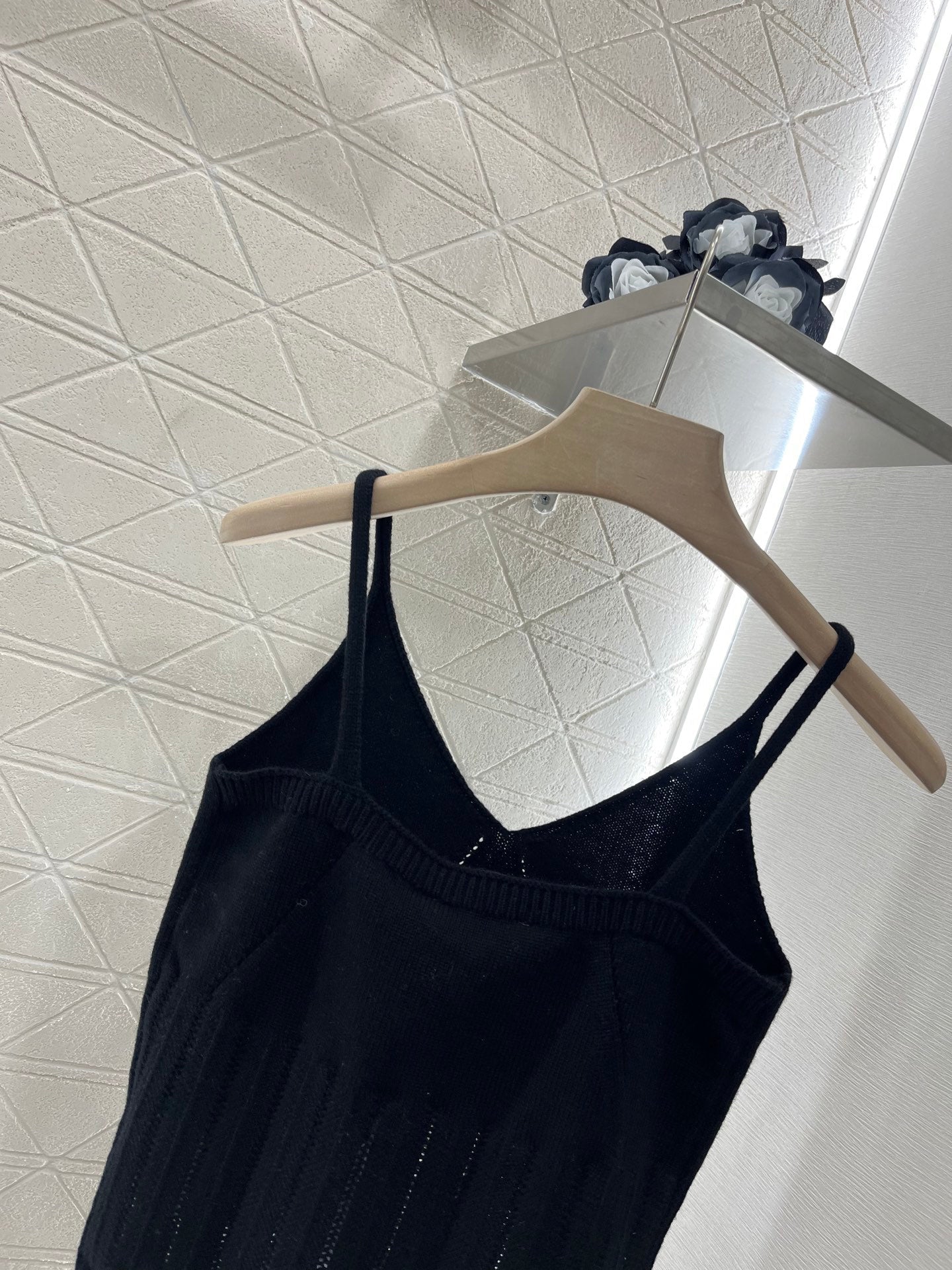 25ss Knitted vest with camisole