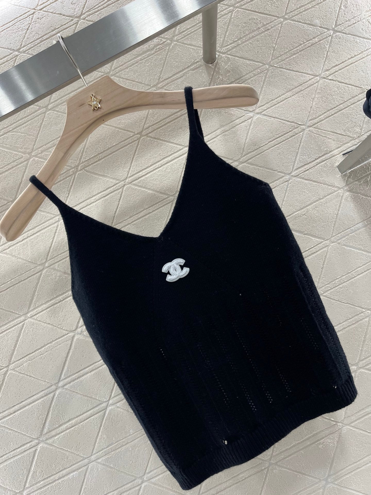 25ss Knitted vest with camisole