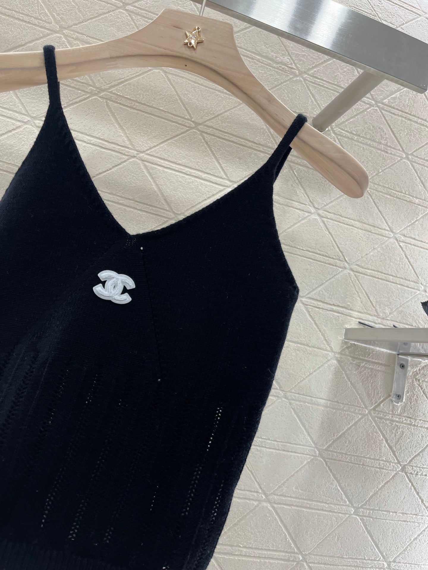 25ss Knitted vest with camisole