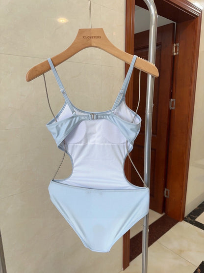 25ss Sky blue one-piece swimsuit