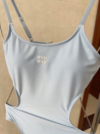 25ss Sky blue one-piece swimsuit