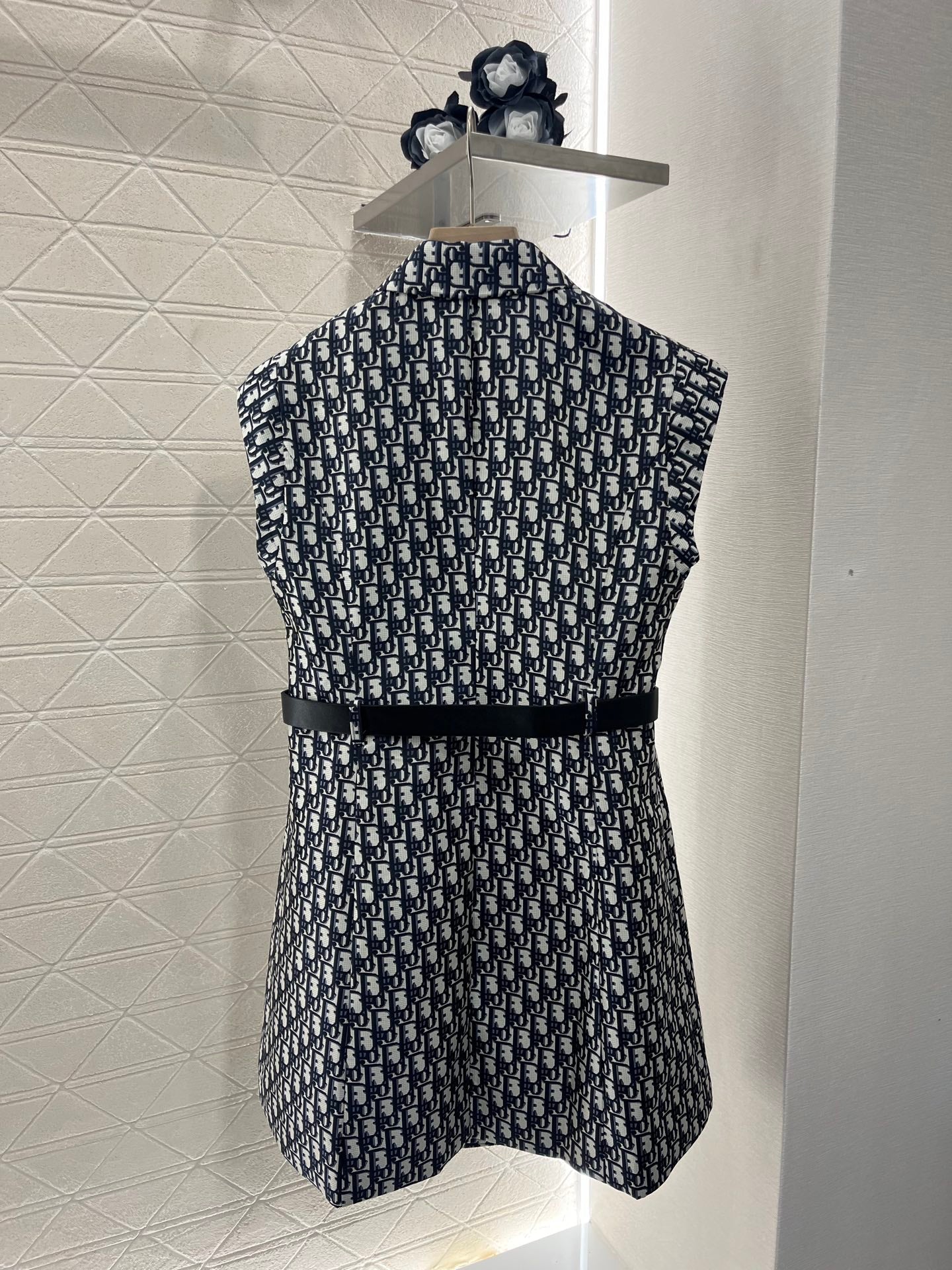 25SS Jacquard waistband vest skirt