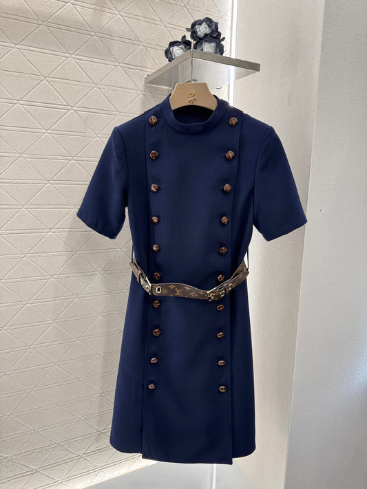 25SS Belt double breasted dress