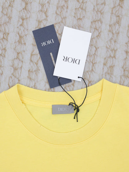 D 25 Spring and summer new letter embroidery logo short sleeved T-shirt