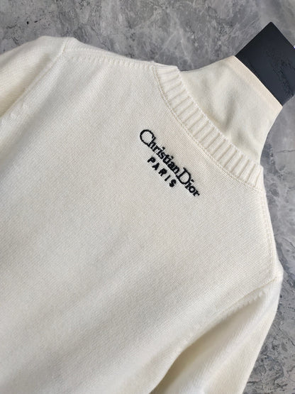 𝟐𝟓𝐬𝐬 Limited new heavy-duty color embroidered logo cashmere short-sleeved top